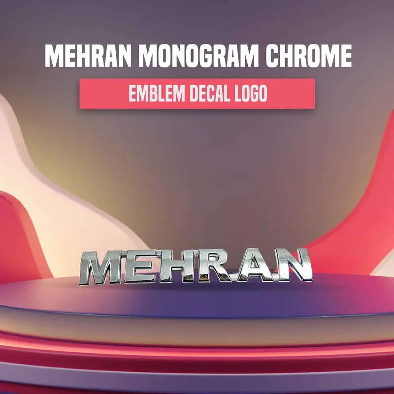3D Metal Mehran Logo Chrome 1