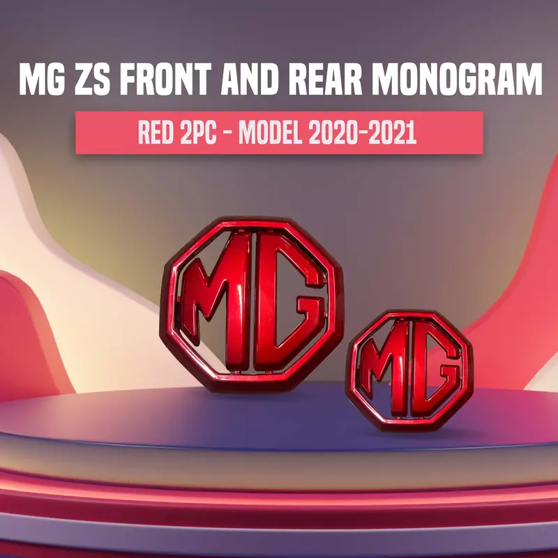 3D Metal Mg Front And Rear Logo 2 Pcs For Mg Zs - Model 2020-2021 1