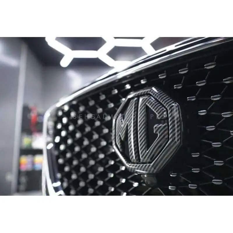 3D Metal Mg Front Grille Logo Carbon Fiber - For Mg Zs 2