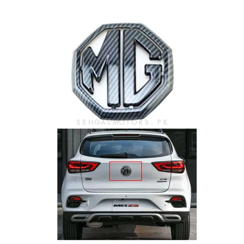 3D Metal Mg Rear Trunk Logo Carbon Fiber - For Mg Zs 2020 - 2025 2