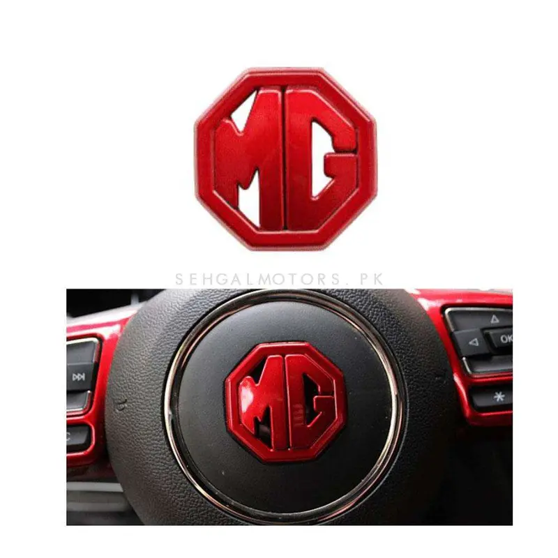 3D Metal Mg Steering Logo Red 2