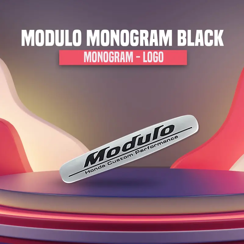 3D Metal Modulo Logo Black 1