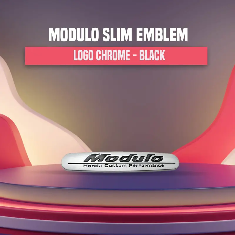 3D Metal Modulo Logo Black Chrome Slim 1
