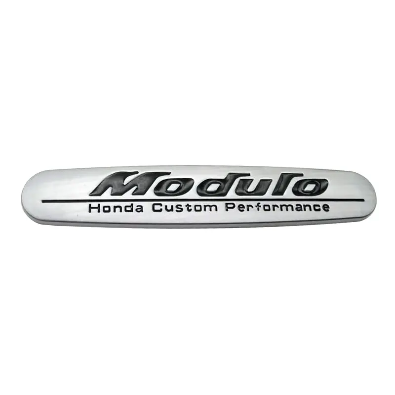 3D Metal Modulo Logo Black Chrome Slim 2