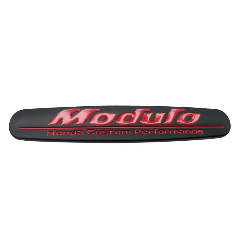 3D Metal Modulo Logo Black Red 2