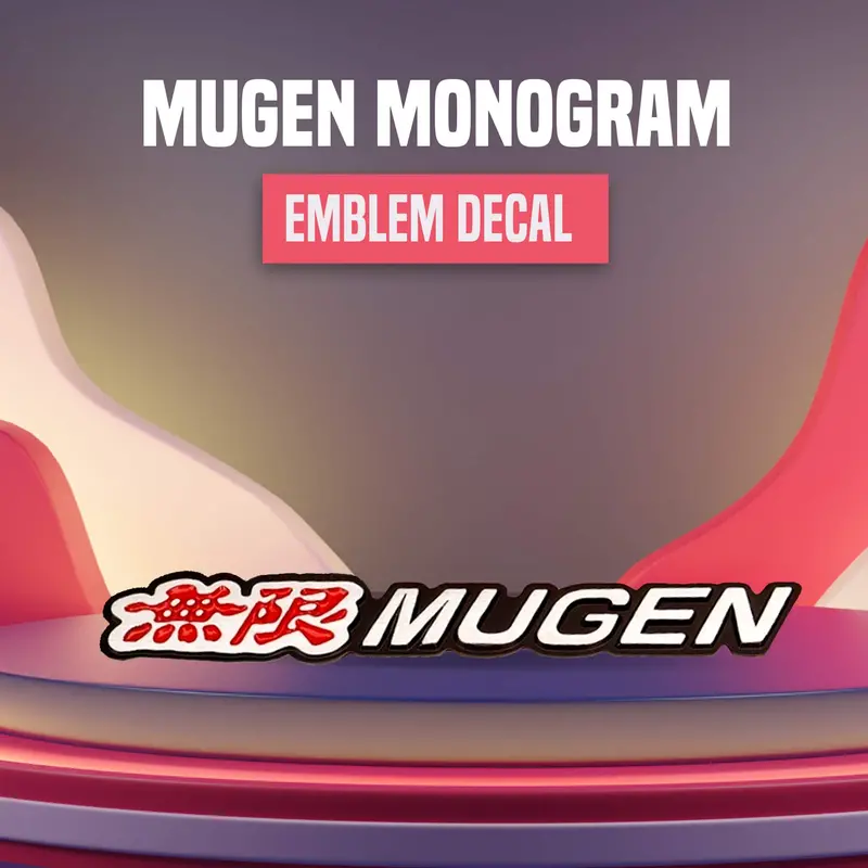 3D Metal Mugen Logo Red And Silver 1