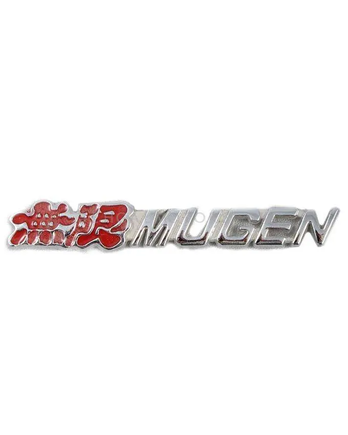 3D Metal Mugen Logo Red Silver 2