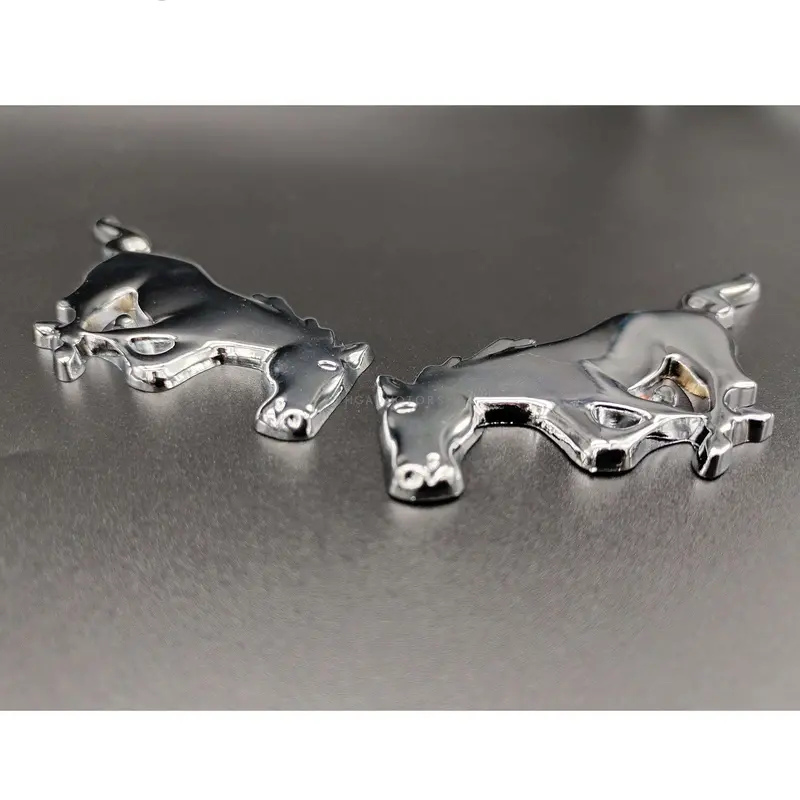 3D Metal Mustang Logo - Pair 2