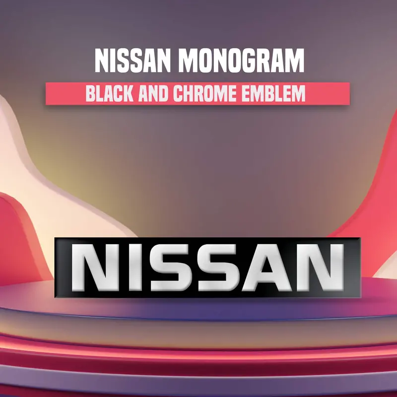 3D Metal Nissan Logo Black Chrome 1