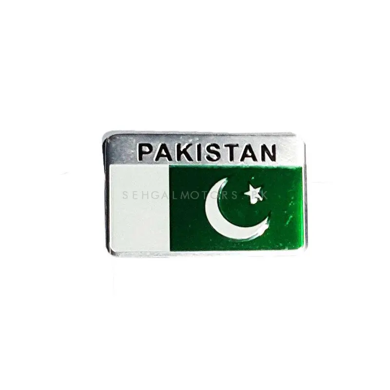 3D Metal Pakistan Flag Logo With Double Tape Chrome 2