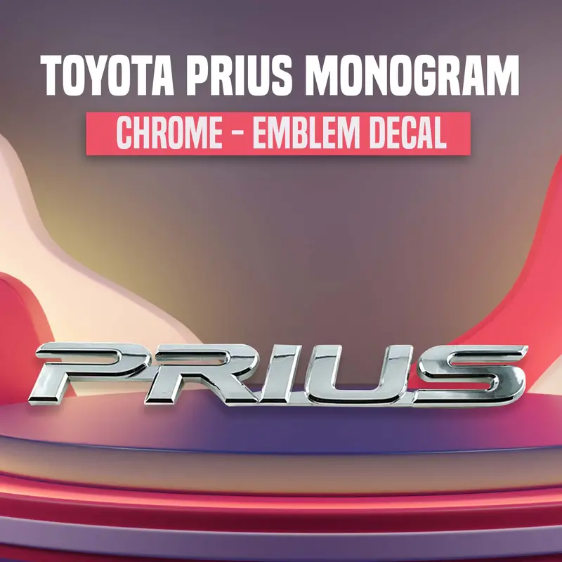 3D Metal Prius Logo Chrome 1