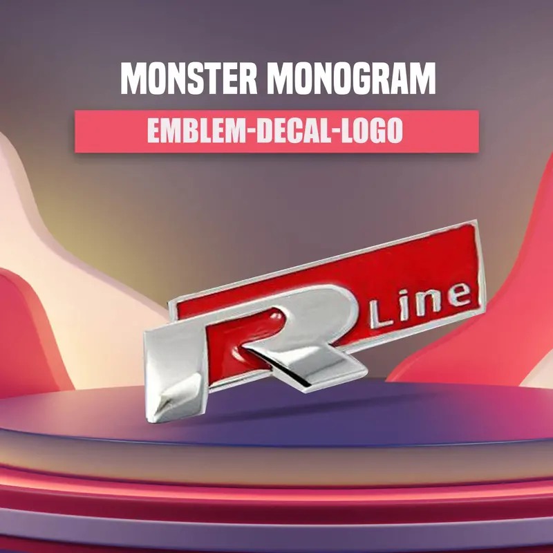 3D Metal R Line Logo 1