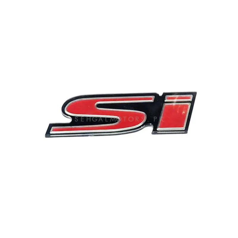 3D Metal Si Logo Black Red 2