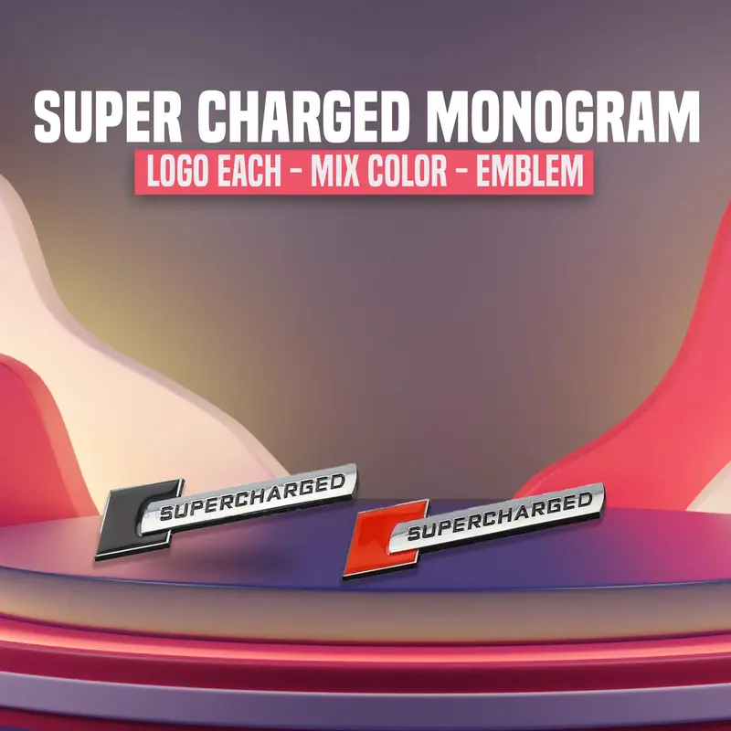 3D Metal Super Charged Logo - Multi 1