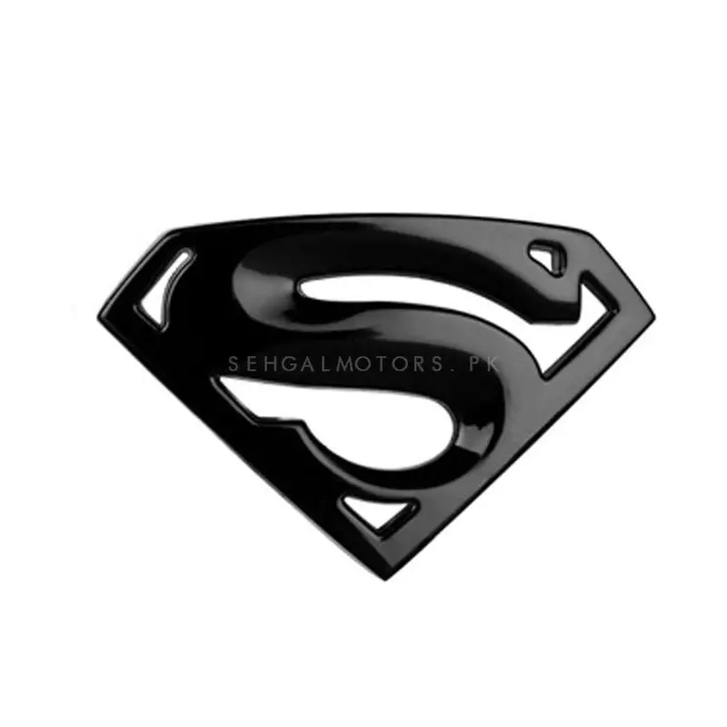 3D Metal Superman Logo Black 2