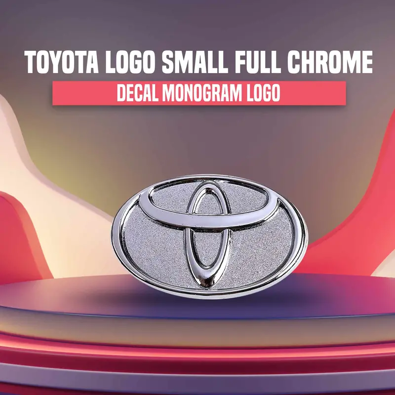 3D Metal Toyota Logo Small Chrome 1