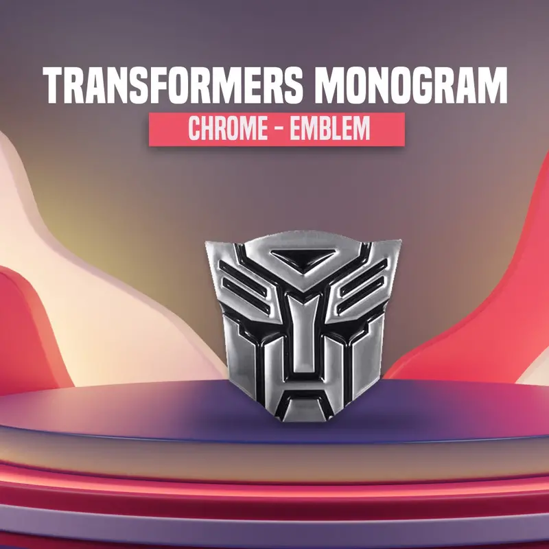 3D Metal Transformers Logo Chrome 1