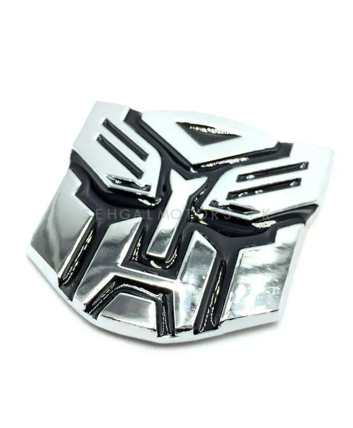 3D Metal Transformers Logo Chrome 2