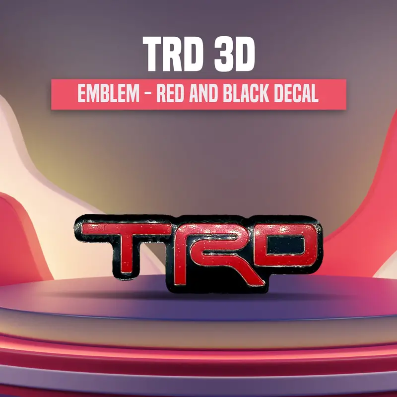 3D Metal Trd Logo Red Black 1