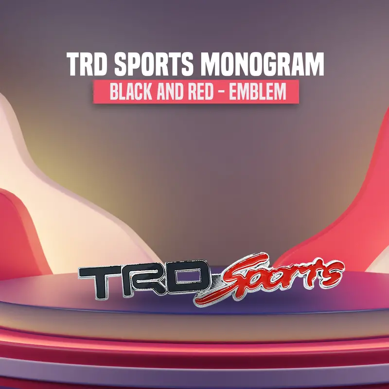 3D Metal Trd Sports Logo Black Red 1