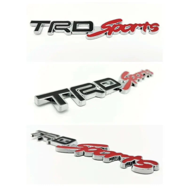 3D Metal Trd Sports Logo Black Red 2