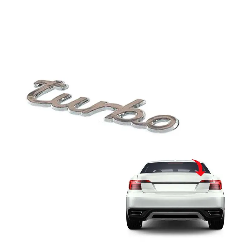 3D Metal Turbo Logo Chrome 2