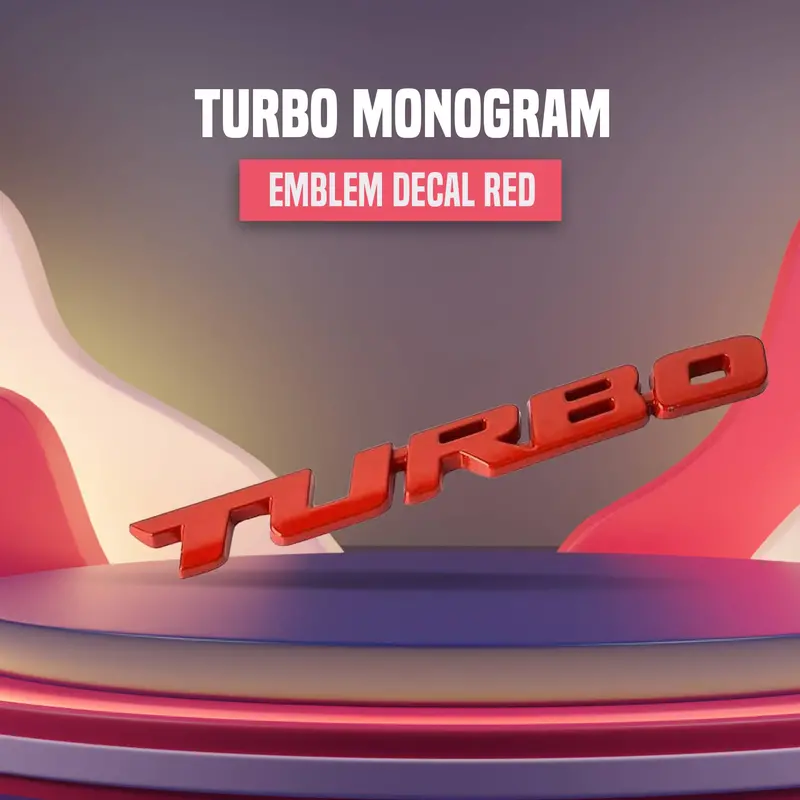 3D Metal Turbo Logo Red 1