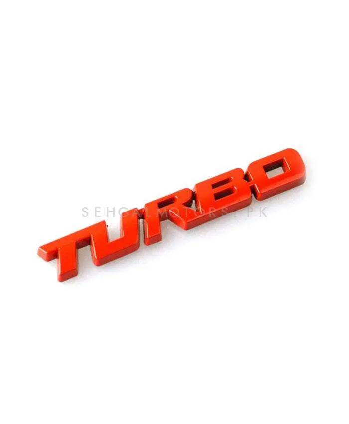 3D Metal Turbo Logo Red 2