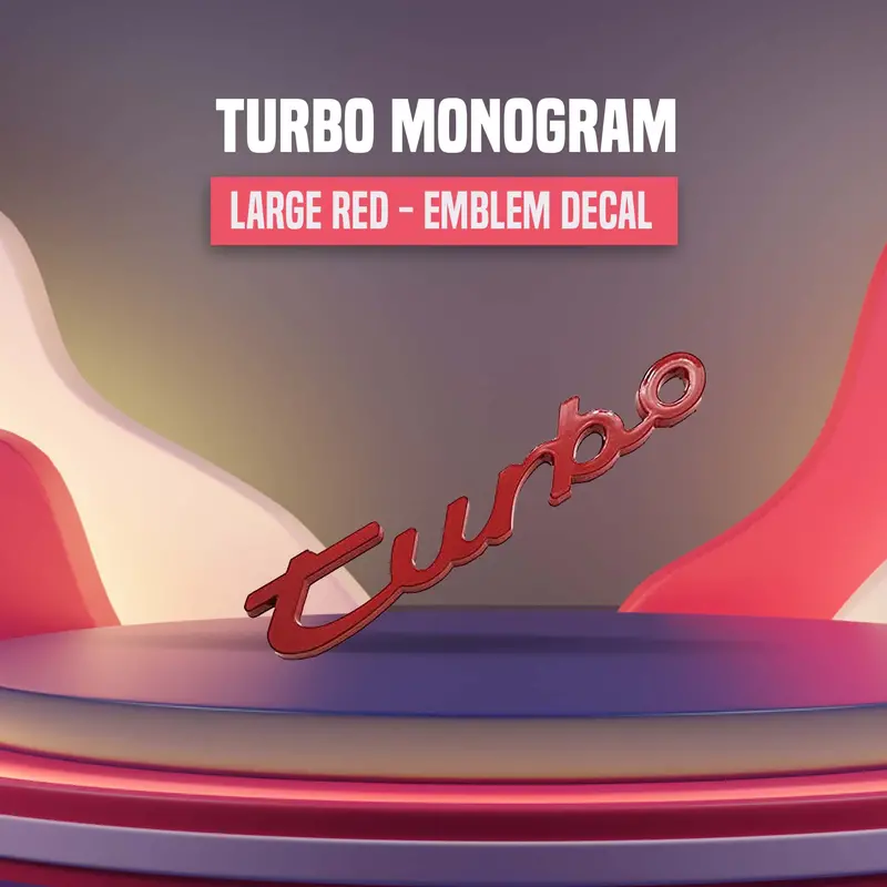 3D Metal Turbo Logo Red Large 1