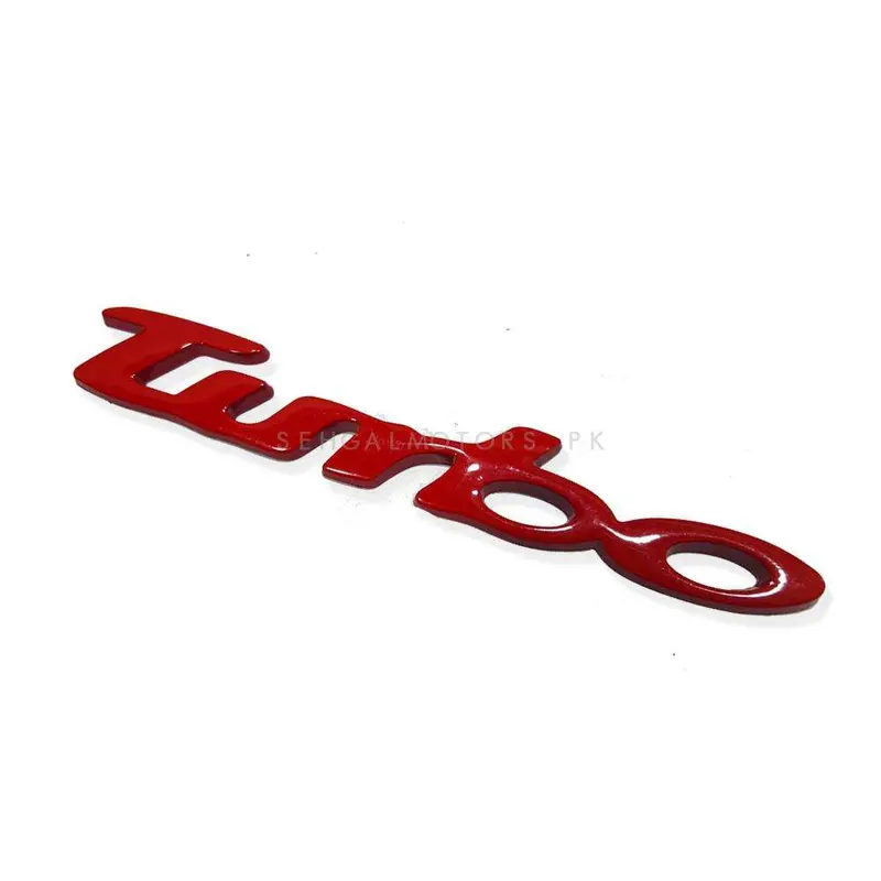 3D Metal Turbo Logo Red Large 2