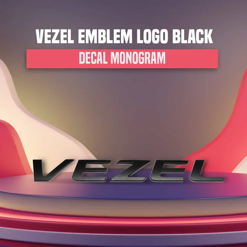 3D Metal Vezel Logo Black 1