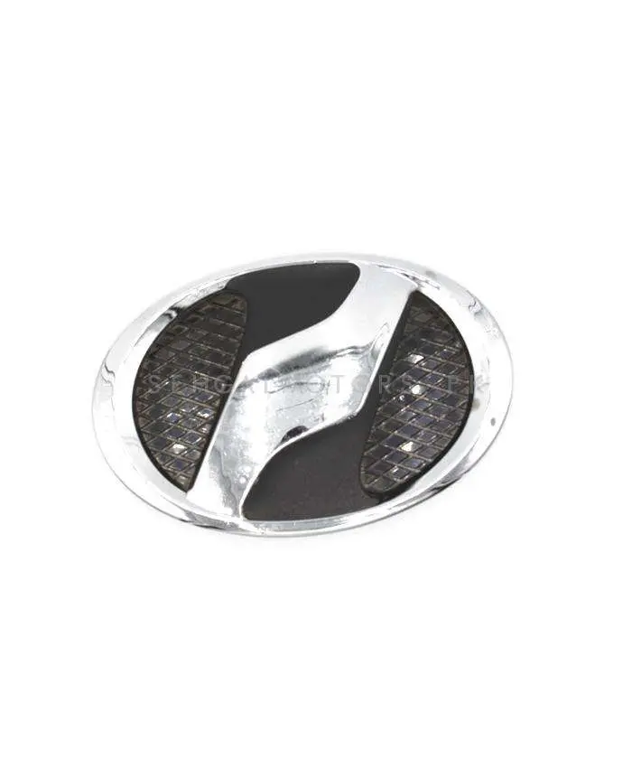 3D Metal Vitz Front Grille Logo Black Chrome 2