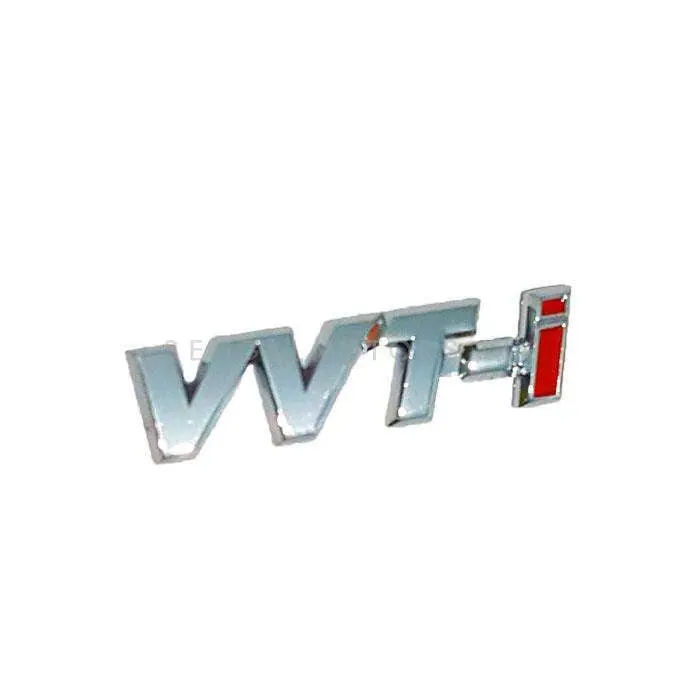 3D Metal Vvti Logo Chrome Red - For Toyota 2