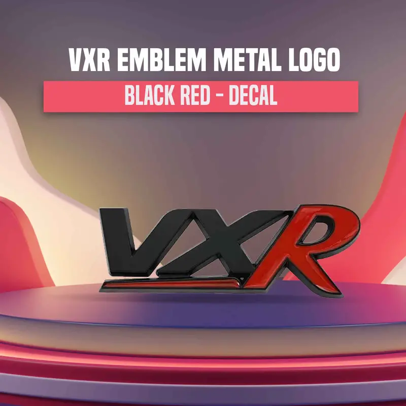 3D Metal Vxr Logo Black Red 1