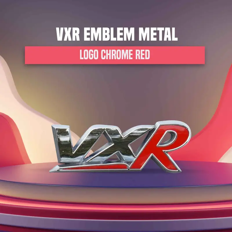 3D Metal Vxr Logo Red Chrome 1
