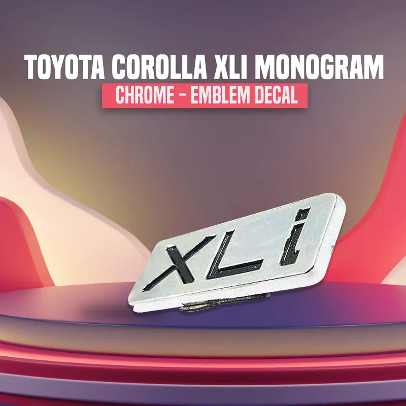 3D Metal Xli Logo Chrome - For Toyota Corolla Xli 1