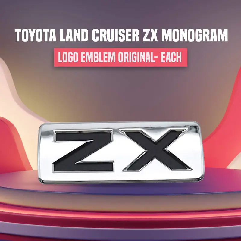 3D Metal Zx Logo Original - For Toyota Land Cruiser 1