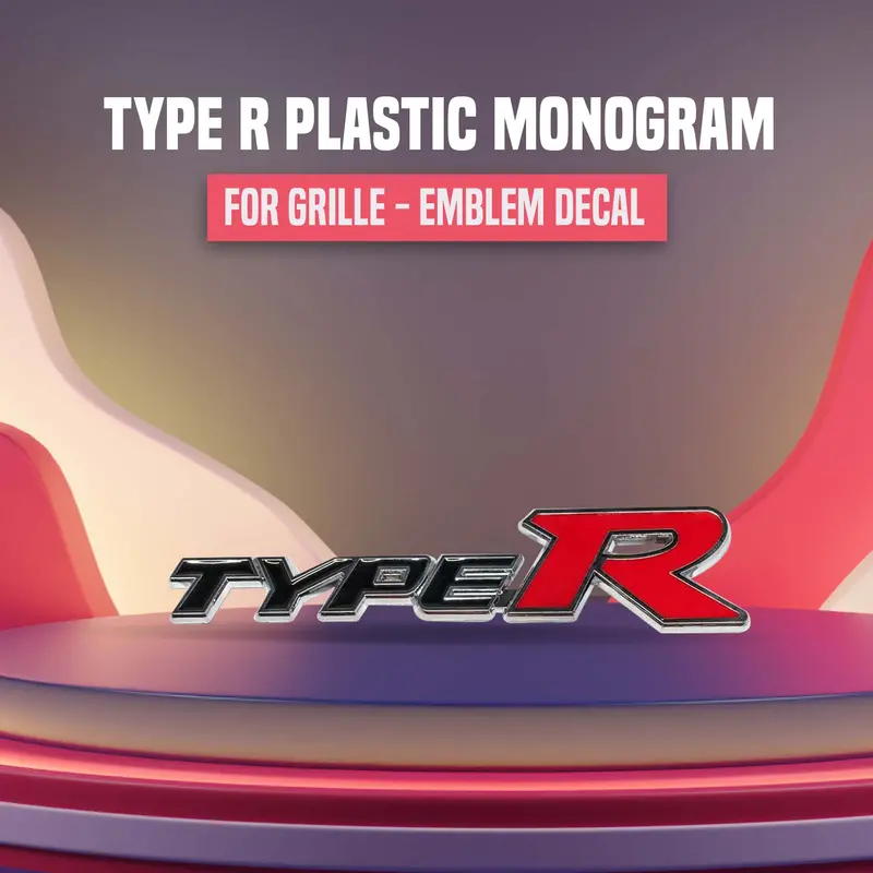 3D Plastic Type R Logo For Grille 1