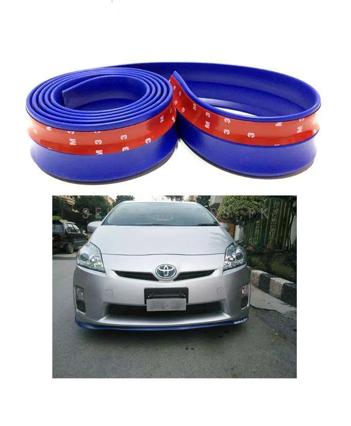 3M Adhesive Rubber Lip Protector Blue - Bumper Splitter Protector Body Guard Skirt Cover Strap Lip 1