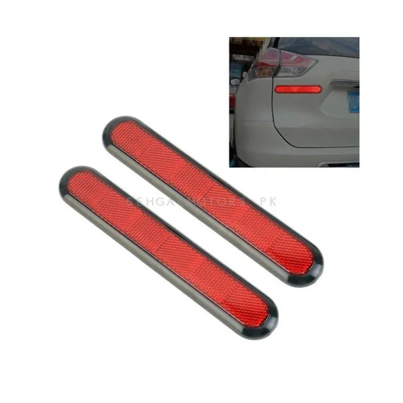 3R Back Bumper Third Brake Lamp Reflector - Pair Red 2