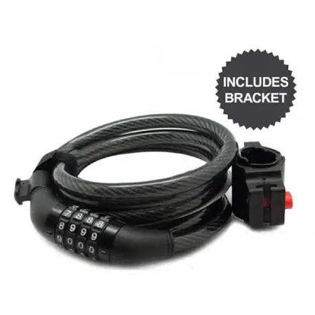 4 Digit Password Bike Lock Coiling Resettable Multi Colors 2