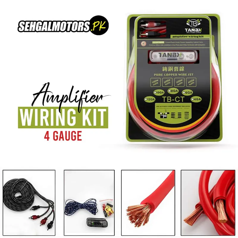 4 Gauge Amplifier Wiring Kit - Car Audio Wire Wiring Amplifier Subwoofer Speaker Installation Kit 1
