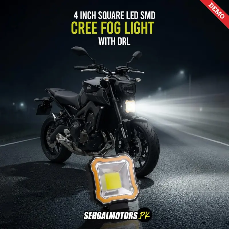 4 Inch Square Led Smd Cree Fog Light With Drl For Bikes 1