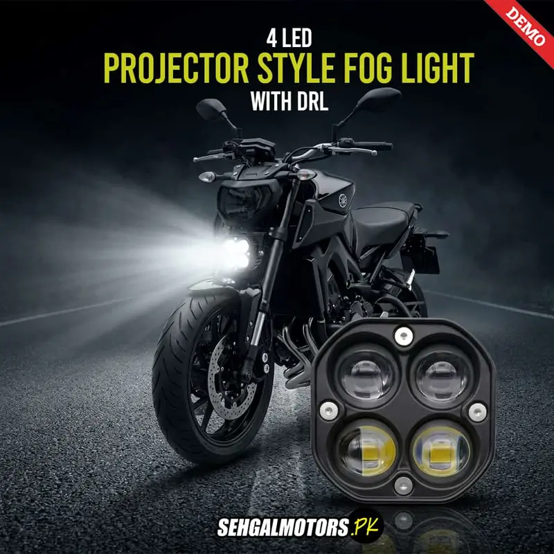 4 Led Projector Fog Light Rgb For Motorbikes 1