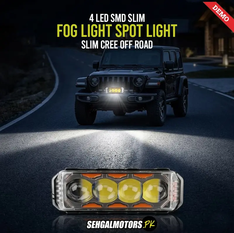 4 Led Smd Slim Cree Off Road Fog Light Spot Light 12V-24V Each 1