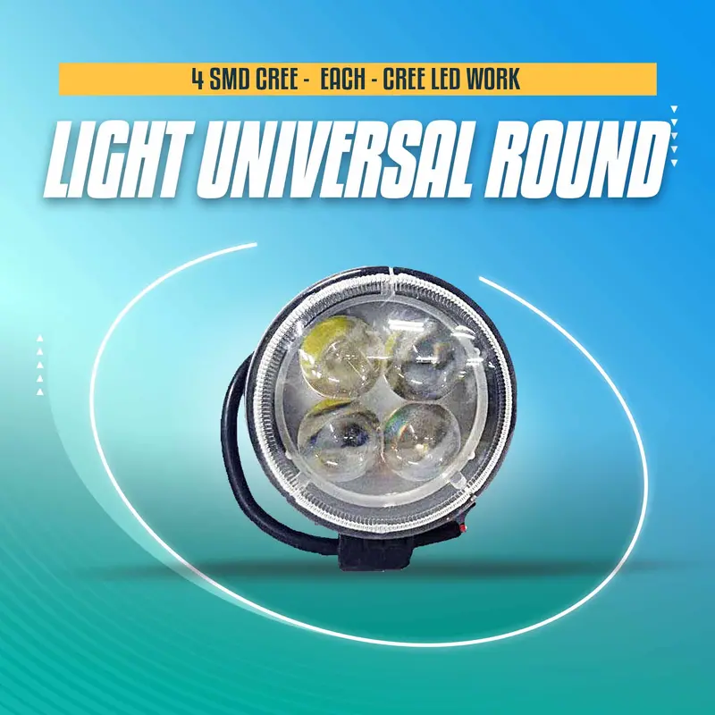 4 Smd Cree Light Universal Round - Each - Cree Led Work Light Flood Spot Light Offroad Driving Led Light Bar 1