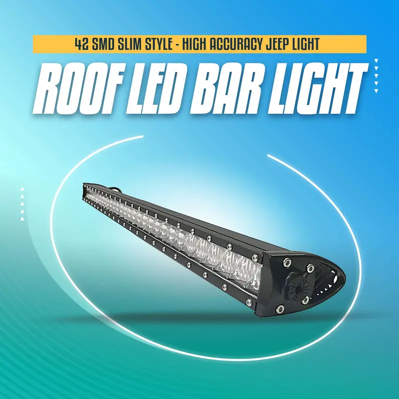 42 Smd Slim Style Roof Led Bar Light 43 Inches - High Accuracy Jeep Light | Sharp Light | Jeep Decoration Light 1