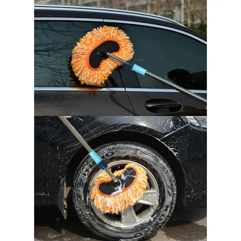 45 Inch Solar Panel & Floor Cleaning Brush - Car Wash Extendable Noodle Duster 2