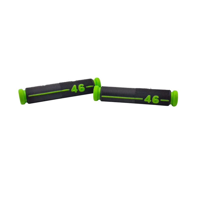 46 Rubber Motorcycle Bike Front Brake And Clutch Lever Grips Pair - Black Green 2