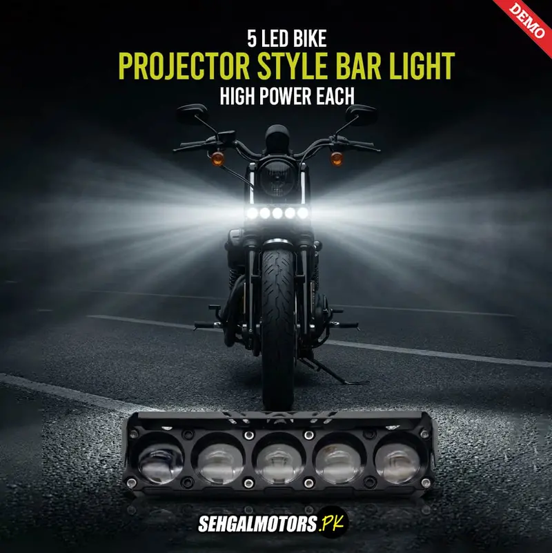 5 Led Bike Projector Style High Power Bar Light Each - For Clear Visibility 1